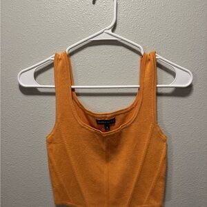 Kendall & Kylie Vibrant Orange Crop Top